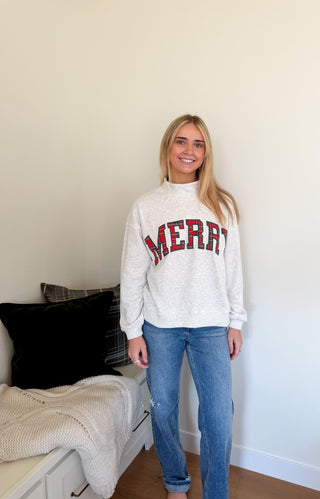 Merry Holiday Print Crewneck