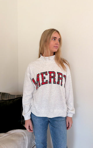 Merry Holiday Print Crewneck