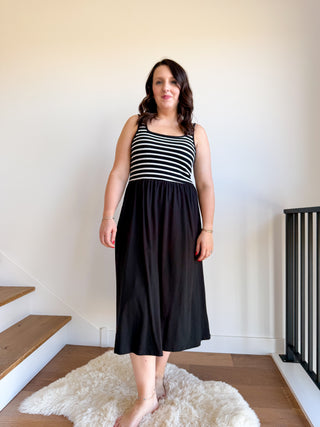 Lizzy Stripe Midi Dress