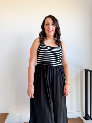 Lizzy Stripe Midi Dress