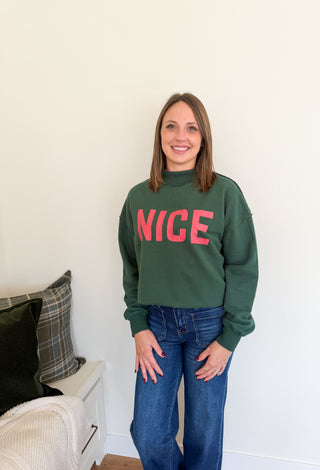 Reversible Holiday Mock Neck