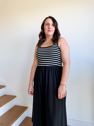 Lizzy Stripe Midi Dress
