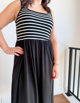 Lizzy Stripe Midi Dress