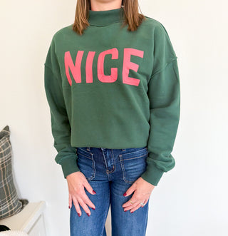 Reversible Holiday Mock Neck