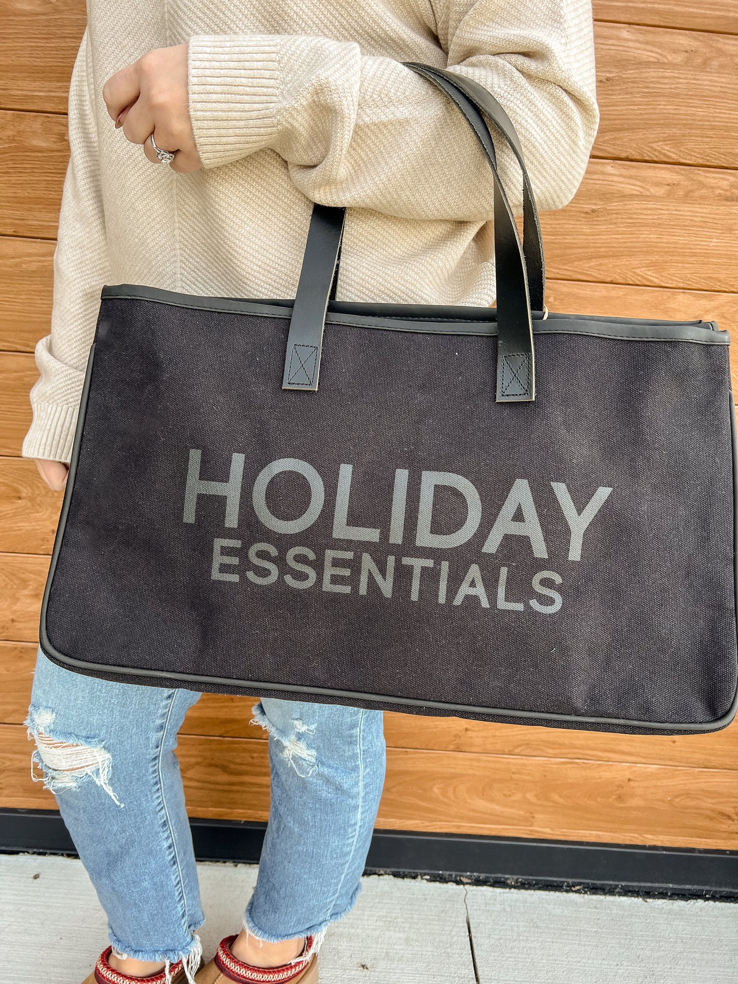 Holiday Essentials Canvas Tote