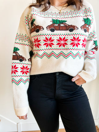 Christmas Car Sweater