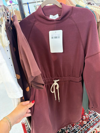 Daisy Funnel Neck Mini Dress