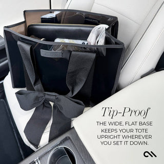 Midnight Black Bow Jelly Tote Bag