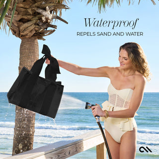 Midnight Black Bow Jelly Tote Bag