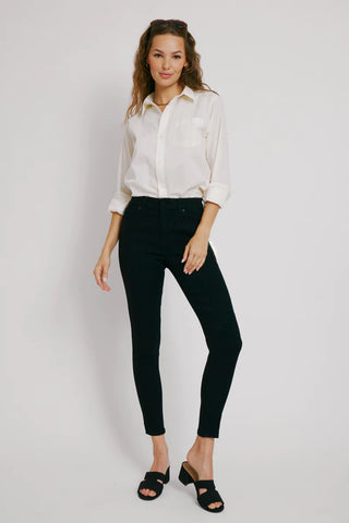 Black High Rise Ankle Skinny