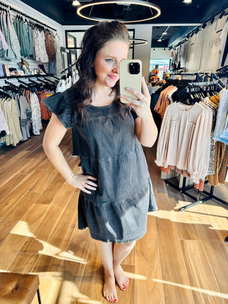Sleeveless Denim Dress