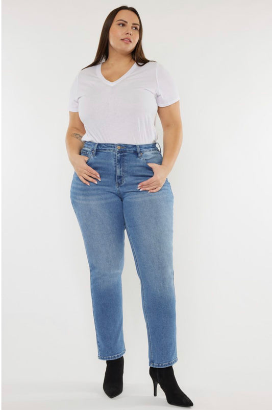 Slim Straight Medium Wash Denim