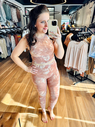 Pink Tie-Dye Activewear Set